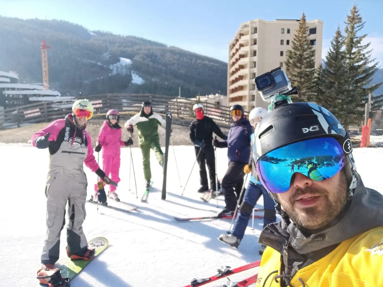 Clase de esquí con Bus Rider Camps