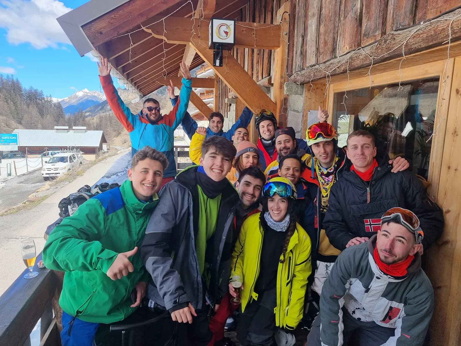 Viajeros de BRC en la nieve