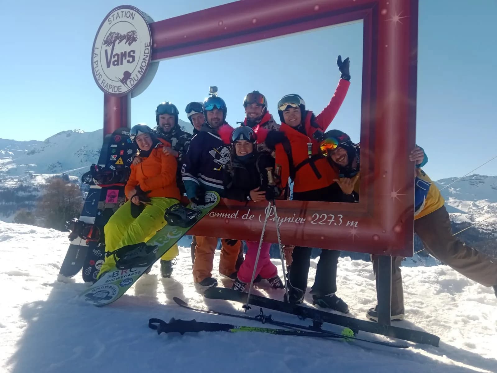 Viajeros de BRC en las pistas de Vars